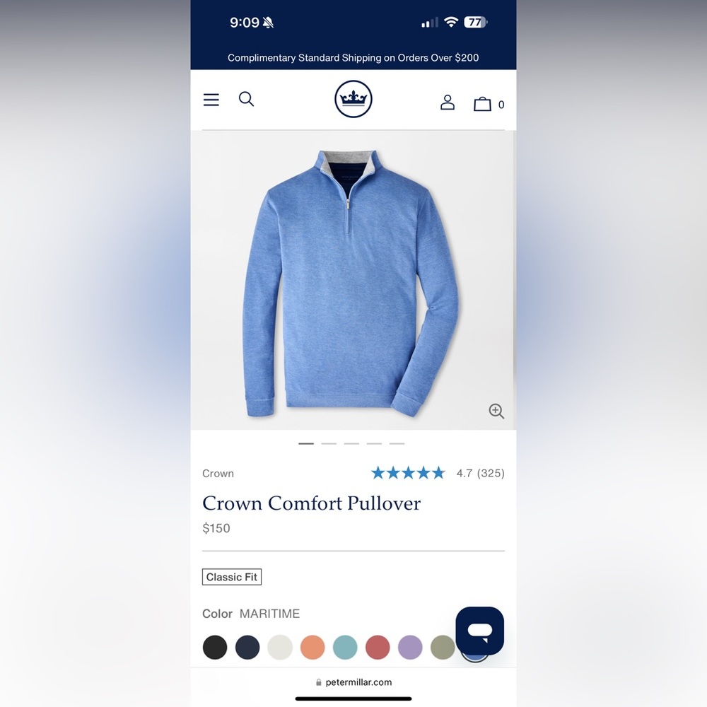 Peter Millar, Large Crown Comfort Pullover